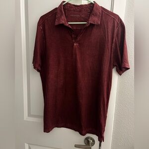 John Varvatos Deep Red Polo Shirt M